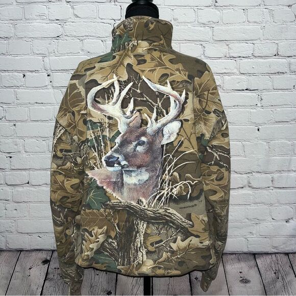 Vintage 90s Camo Trophy Buck Dixie Outfitters Sweatshirt Size Large - Picture 15 of 16
